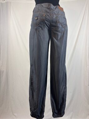 ONLY Jeans Loose Straight Grey Denim Jogger Pants Y2K Studded Streetwear 29